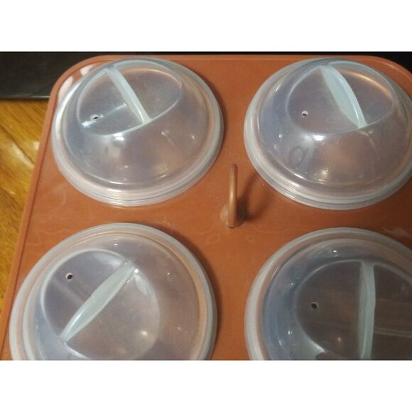 NWOB Egg Makers w/Egg Caddy Copper Chef Copper Egg holders w/lids & caddy - Picture 7 of 9
